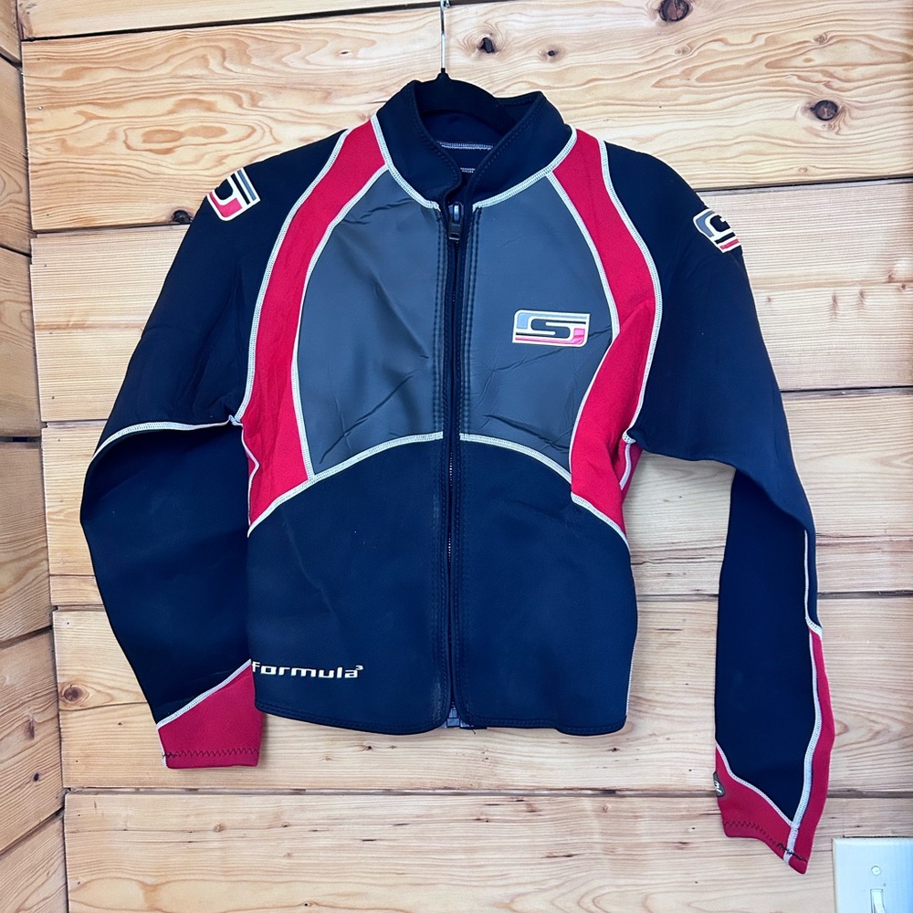 Kids Boys Octane Wetsuit Size Large Neoprene Jacket in Black‎ and Red